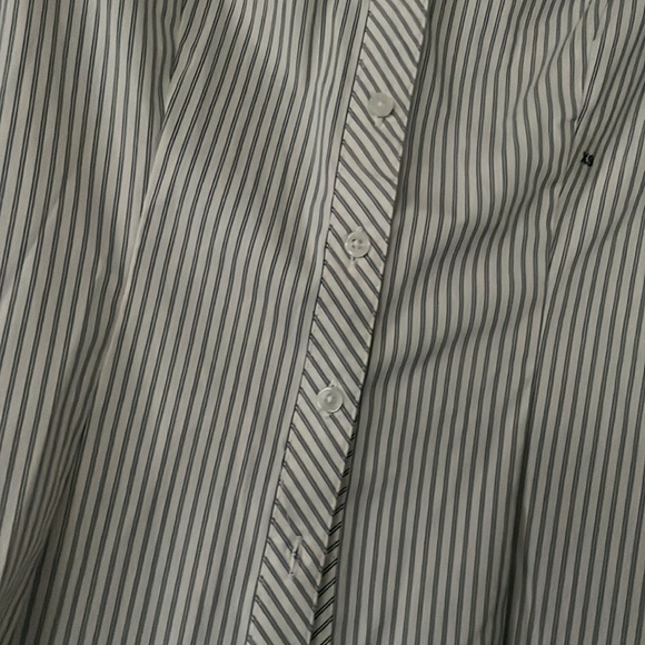 Express Essential Button Down Stripped Dress Shirt - Picture 4 of 6